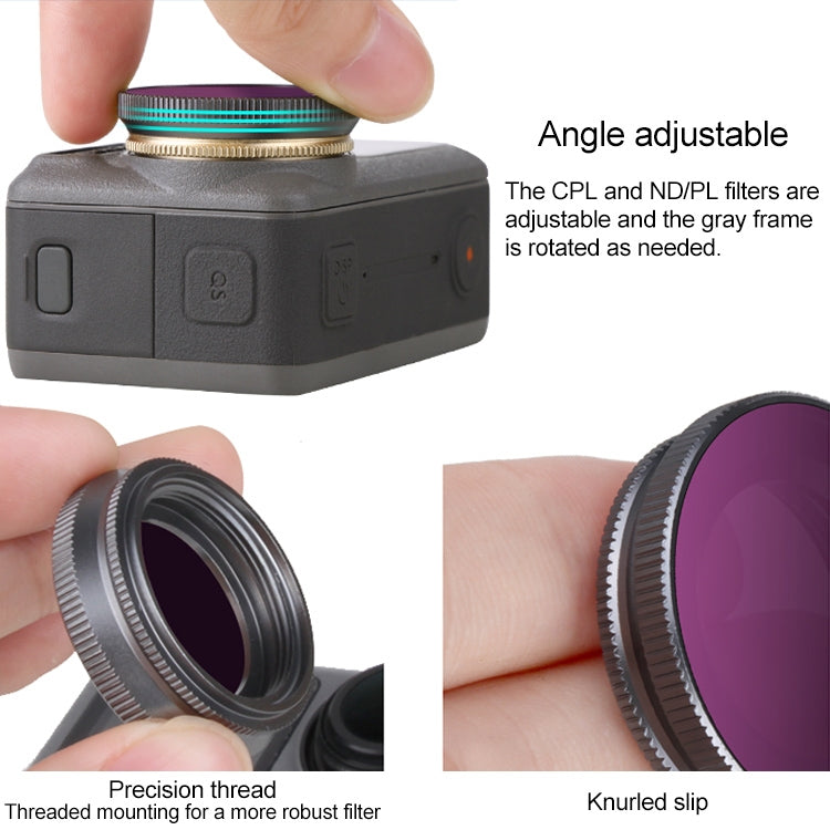 Sunnylife OA-FI172 ND8/PL Adjustable Lens Filter for DJI OSMO ACTION, OA-FI172 ND8/PL